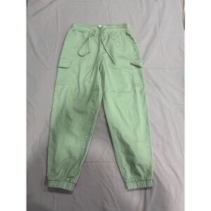Telepatía Khaki Cargo Jogger Pants Tan Drawstring Utility Trousers Size 11/30